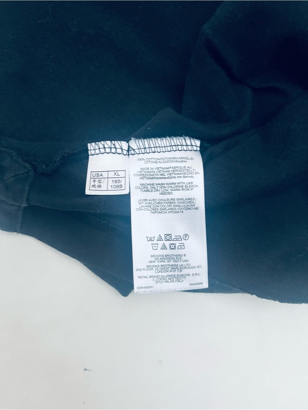 Brooks Brothers Tshirt Black embroidered logo size XL - Picture 5 of 6